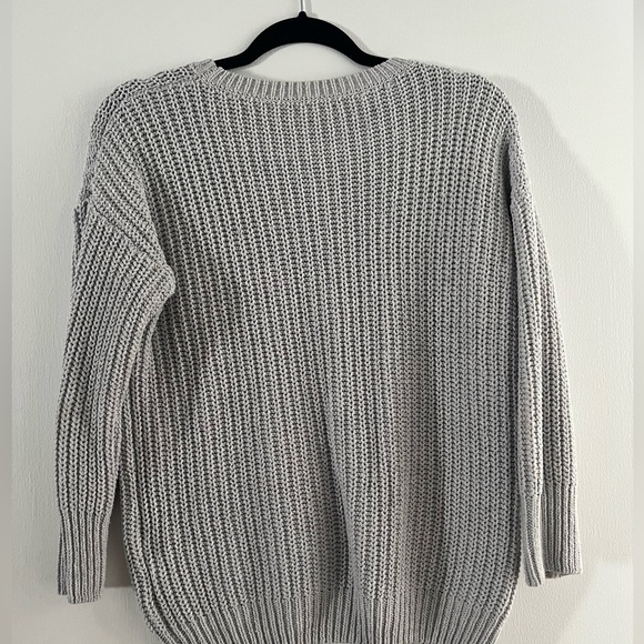 Gray knit crew neck sweater - Picture 3 of 3